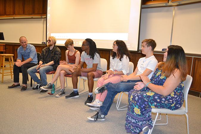 Directors and actors of Magnetic Fields participate in a panel discussion after the screening.