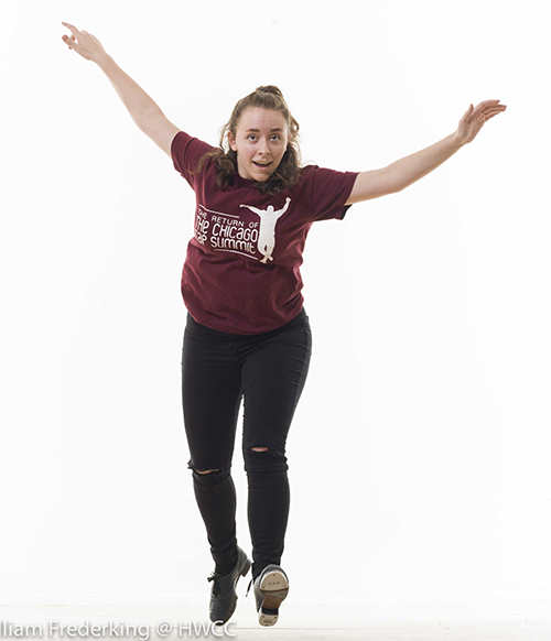 Carmen Paquette tap dancing. (Image courtesy of William Frederking.)