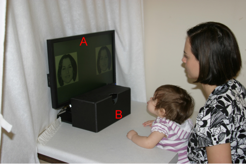 A baby's memory for faces is being tested