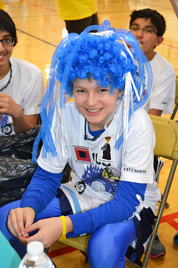 An FLL contestant waits to compete.