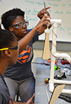 2014 GBAM campers work on their design for the windmill competition