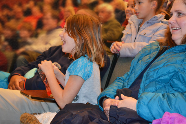 Audience enjoys the show.