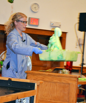 Gretchen Adams displays her "Christmas Tree."