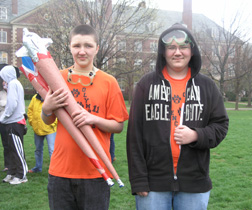 Two ISO contestants wait to launch their rockets.