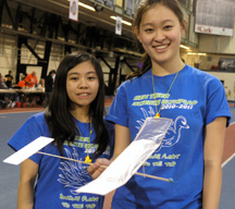 Two ISO contestants pose with their glider.