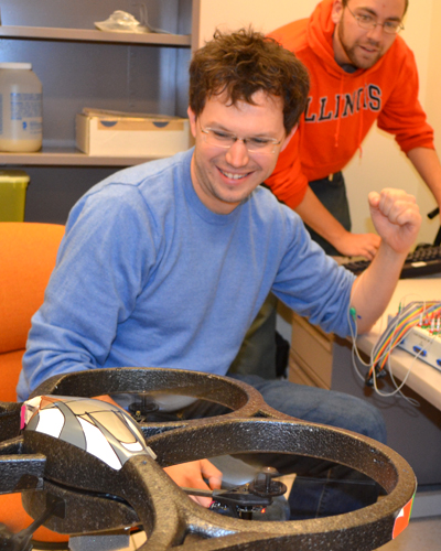 Neuroengineering IGERT fellow Jamie Norton, who is working in brain-machine interfaces