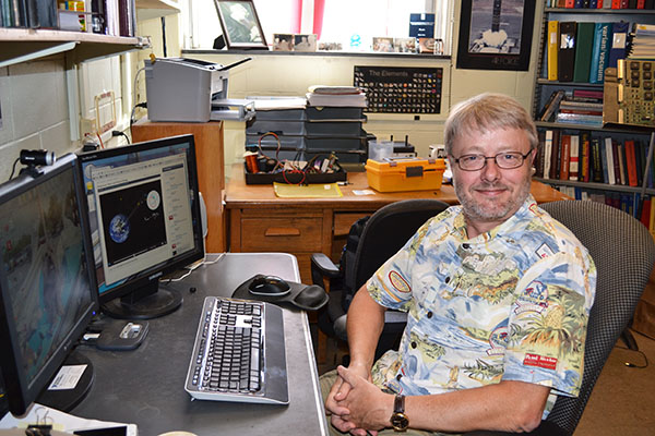 Mats Selen in his office in Loomis Lab.