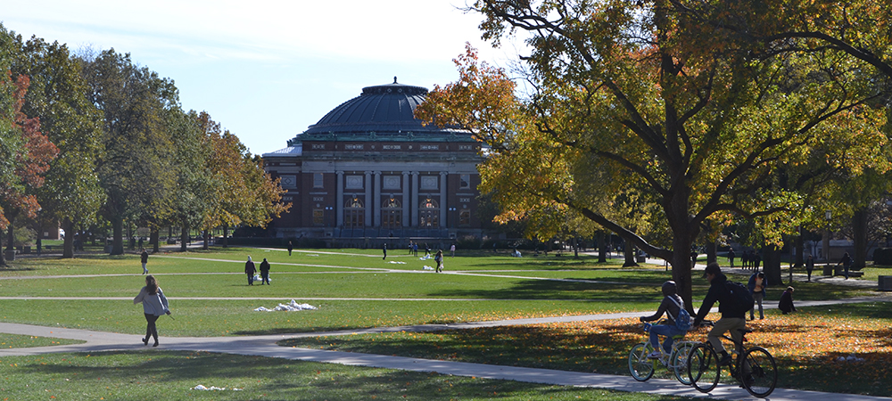 Foellinger Auditorium on the University of Illinois Quad