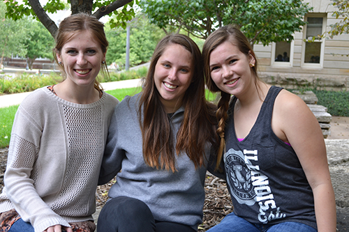 Emily Matijevich, Stephanie Lona, and Julia Hardy