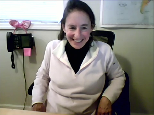 Franklin STEAM Academy's STEM Coordinator, Zanne Newman during the December 1st Zoom session.