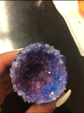 One of the geodes they made