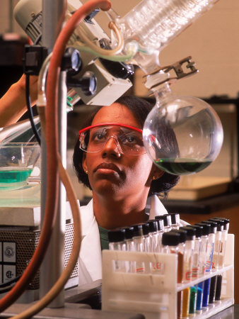 Student in chemistry lab