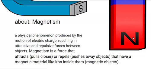 One Franklin seventh grader's art project about magnetism.