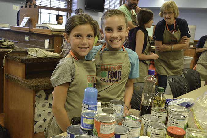 >A team of students sort through possible ingredients during the 