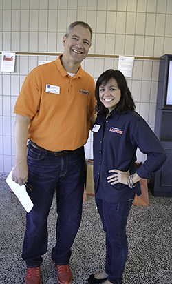 Left to right: Kevin Pitts,  Engineering's Associate Dean for Undergraduate Programs and Sahid Rosado,  Engineering's Outreach Coordinator