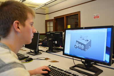 Greg Wilk illustrates a model designed in Inventor.