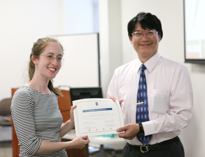 Laura Sloofman and the gentleman is Hao-Ming Hsiao, one of the two Taiwan Organizers who joined us for the two weeks