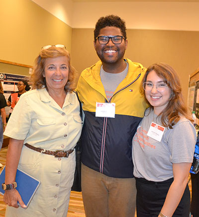 Biomedical Imaging REU PI Marina.Marjanovic, Joshua Dupaty, and Hannah Bagley at the Illinois Summer Research Symposium.