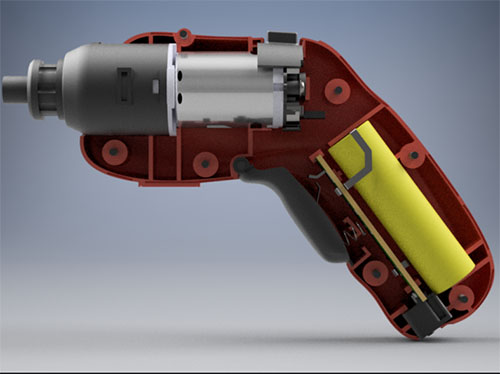 Above: Marius Juston's CAD model of the Black & Decker 4V MAX cordless screwdriver, completed for an SE 101 final project.