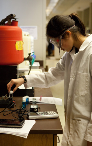 Science Olympiad participant during Illinois State Competition event.