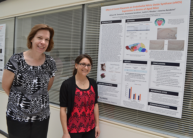 Left to right: STRP director, Lois Hoyer with Vet Med student, Allison Tomasino.