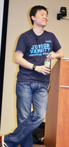 Kevin Wang of Microsoft discusses his TEALS program during a presentation at NCSA.
