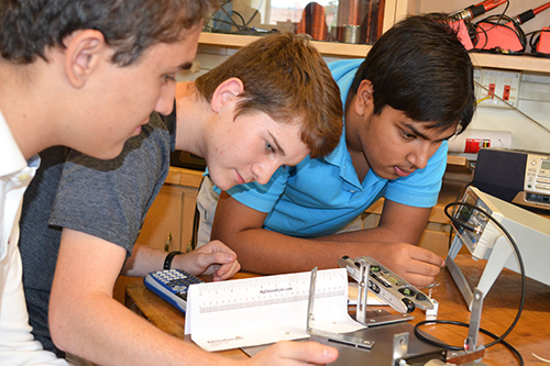 a team of students test their device