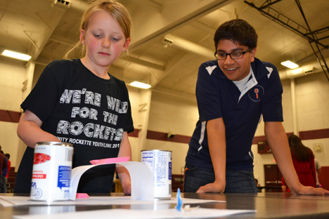 Unity student supervised by Athrey Nadhan build a bridge.