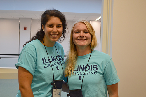 WIE orientation mentors Diana Slate  and Heather Zelko. 