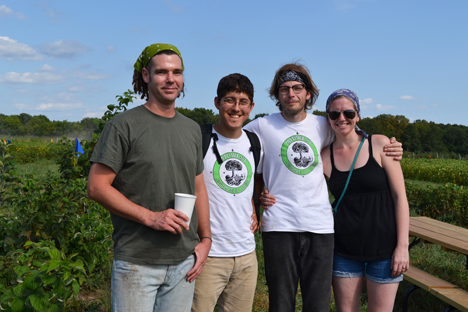 Permaculture representatives enjoy the field day.