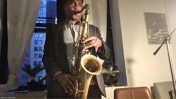 Physicist Sephon Alexander performs a jazz composition he wrote related to Physics.