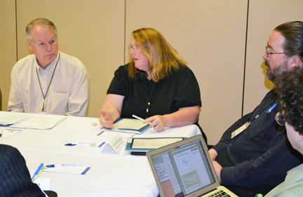 Workshop participants at one of the breakout sessions