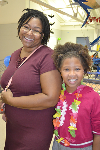 Local mother and daughter Ashanti and Camille Files enjoy the 2017 Mommy, Me, and SWE outreach. 