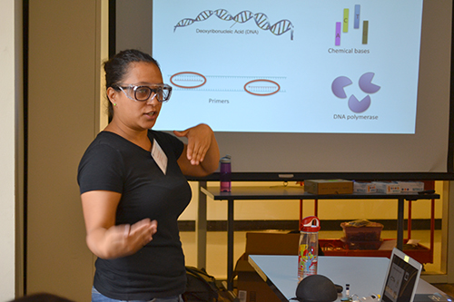 Estrada presents to the I-STEM campers