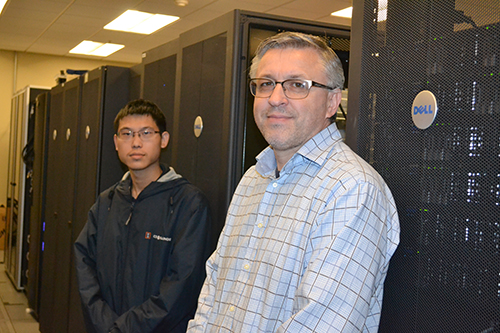 Computer Engineering senior Yan Zhan (left) and his mentor, NCSA's Volodymyr Kindratenko (right).